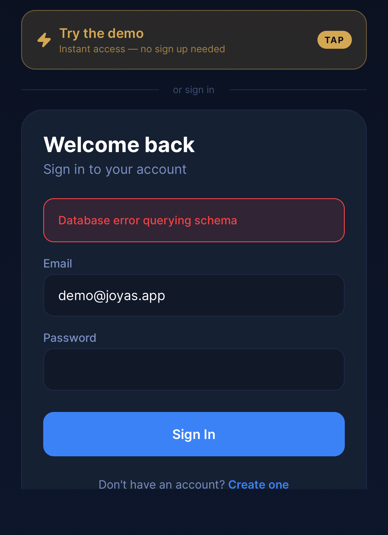Try the demo — Instant access, no signup